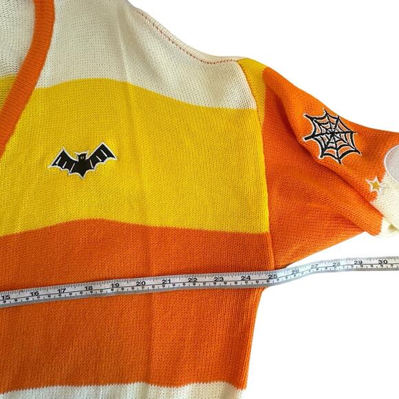 Disney Her Universe Halloween Candy Corn Cardigan Mickey & Minnie Size 2 (18-20) - Picture 14 of 16